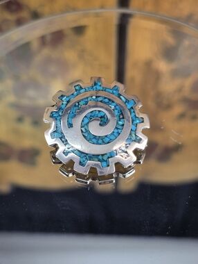Taxco (TK) Mexico Vintage Great Shaped Pin/Pendant